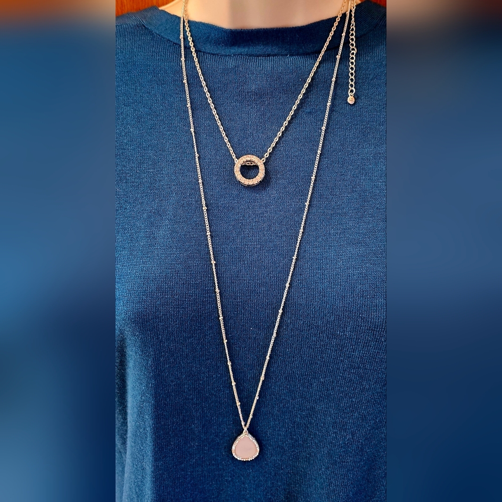 2 Necklace Set worn together or separately